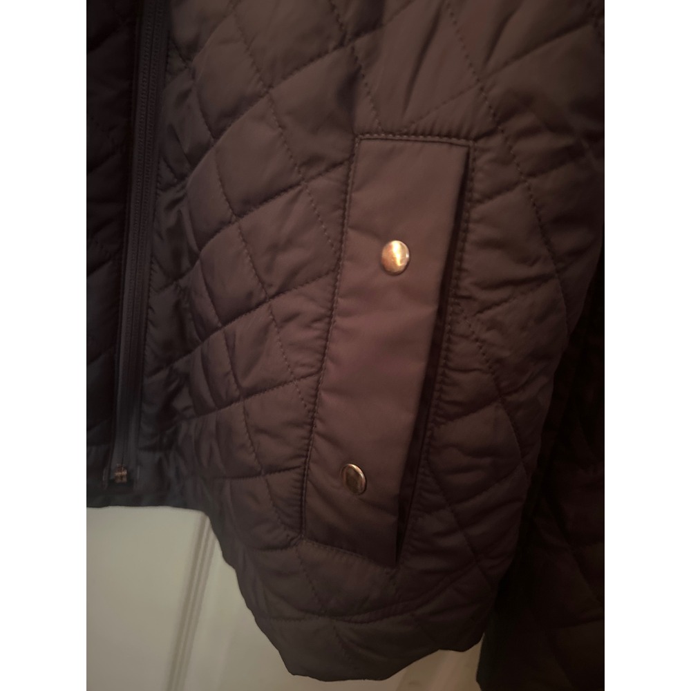 Talbots Womens XS Quilted Jacket Coat Puffer Full Zip Mock‎ Neck - Picture 3 of 4